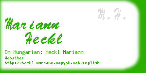 mariann heckl business card